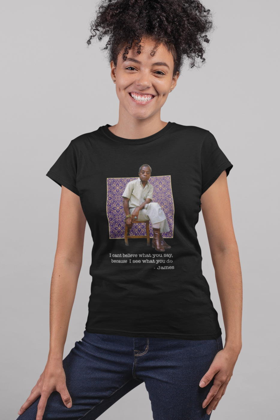 I See What You Do - James Baldwin - Women's Silhouette T-Shirt