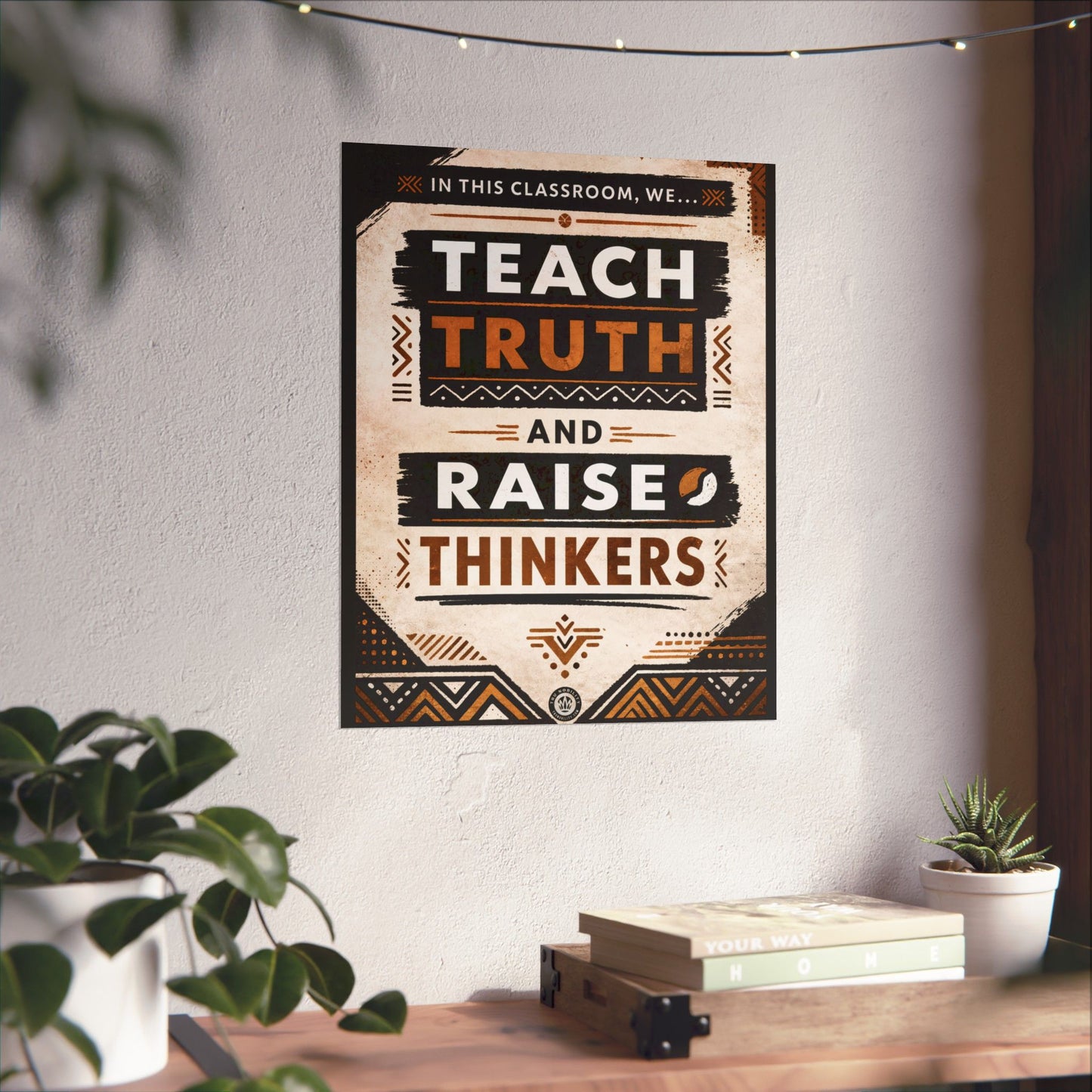 Teach Truth Raise Thinkers -  Matte Vertical Poster | Educator Classroom Wall Art