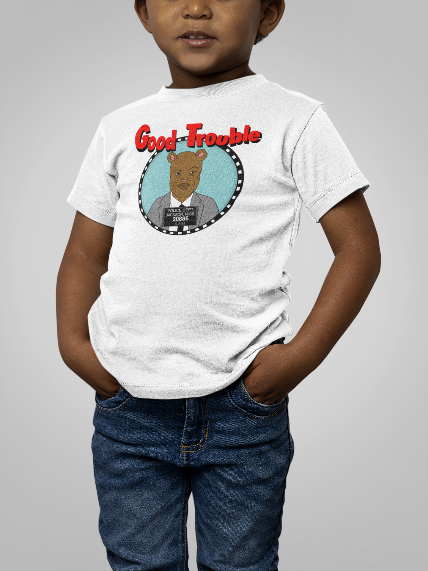 John Lewis - Good Trouble - Arthur Cartoon Kids T-Shirt