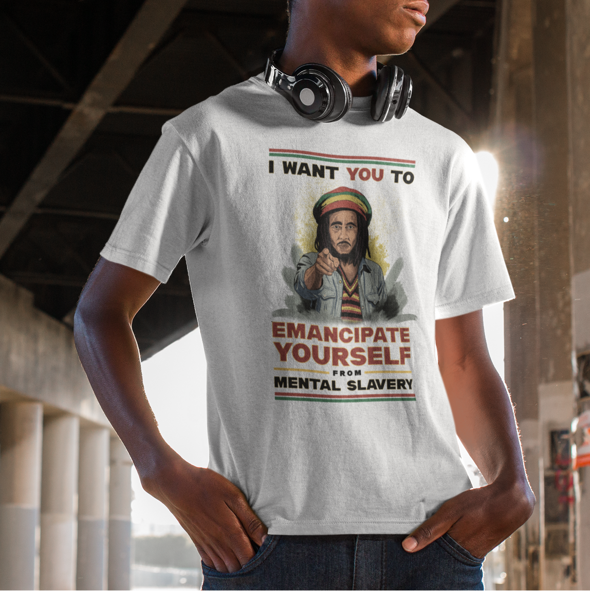 Bob Marley - Redemption Song - Vintage Style - Graphic T-Shirt