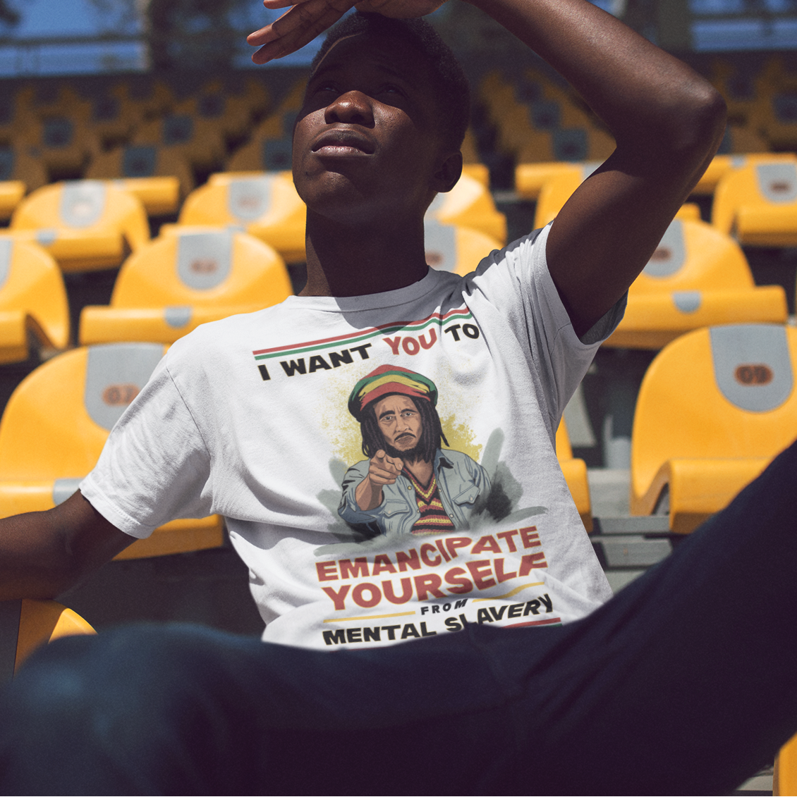 Bob Marley - Redemption Song - Vintage Style - Graphic T-Shirt