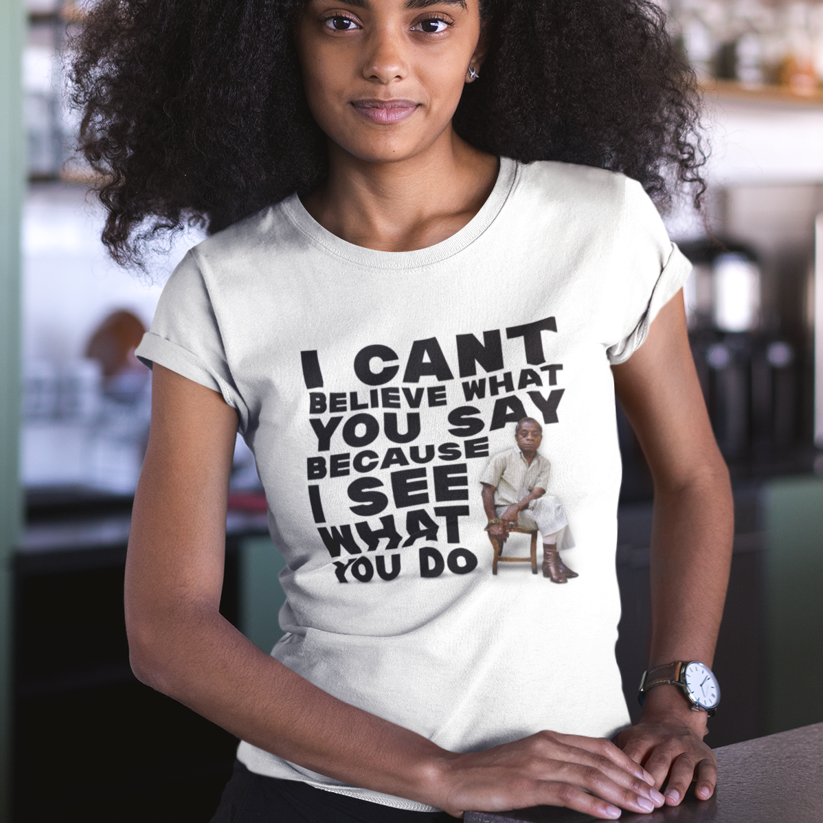 I See What You Do - James Baldwin - T-Shirt Remixed